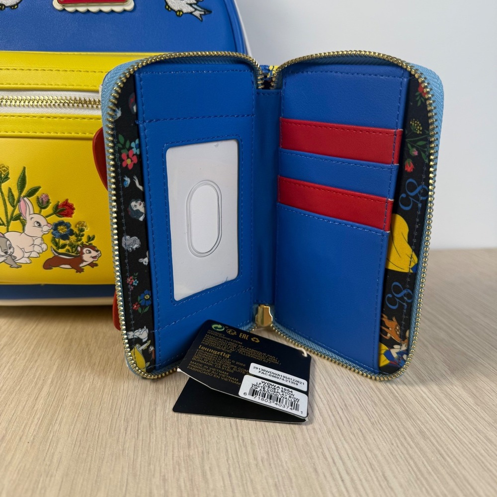 Disney Loungefly Snow White Cosplay Mini Backpack and Wallet Set NWT - Picture 11 of 12